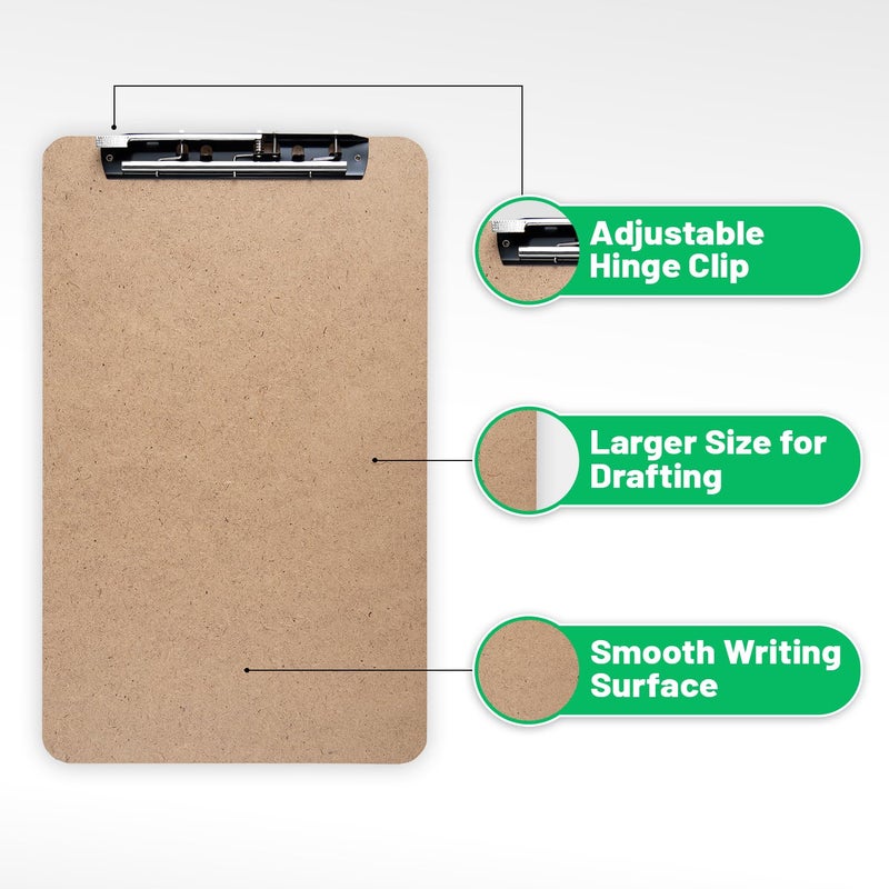 Office Solutions Direct Extra Large Clipboard Set (6pc) - Larger Than 11x17 - Vertical or Landscape - Fits 11 x 17 Tabloid Paper (Board 11.6"x19.5" - 2 Inches Longer Than Legal Size) - Image 2